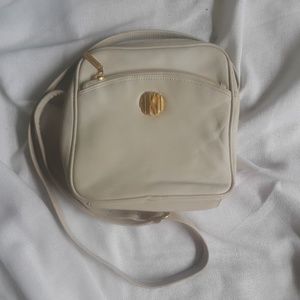 {Anne Klein} Vintage Cream Leather Shoulder Bag